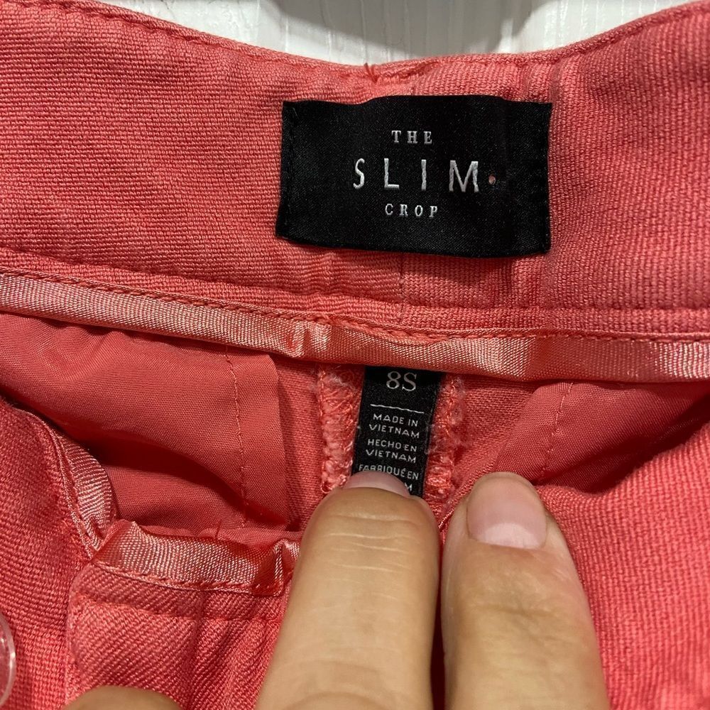 White House Black Market The Slim crop pants coral size 8 - Picture 5 of 12